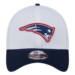 New Era New England Patriots Hat 39Thirty Stretch Fit White‎ Navy Mens Size M/L